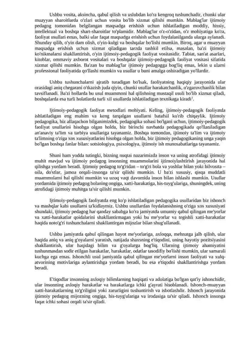 Ijtimoiy-pedagogik faoliyat metodikasi 4