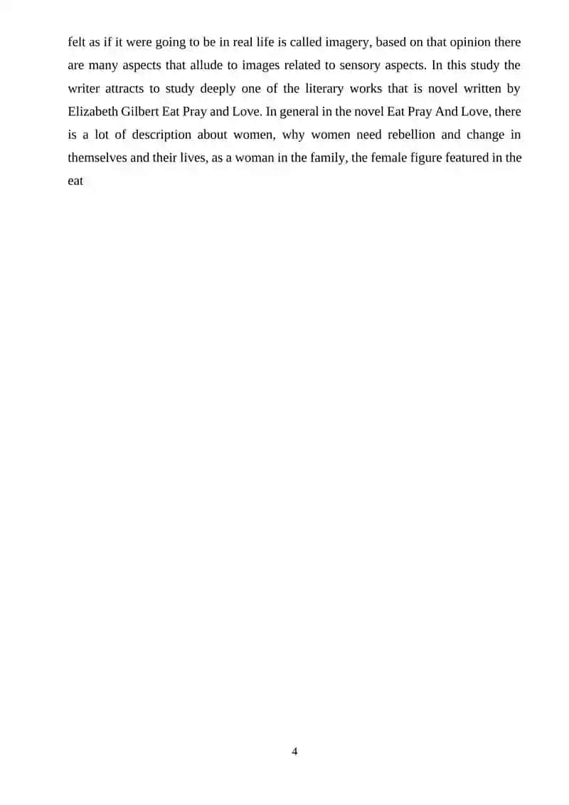 Feminine identity in E. Gilberts novel Eat, Pray, Love 4