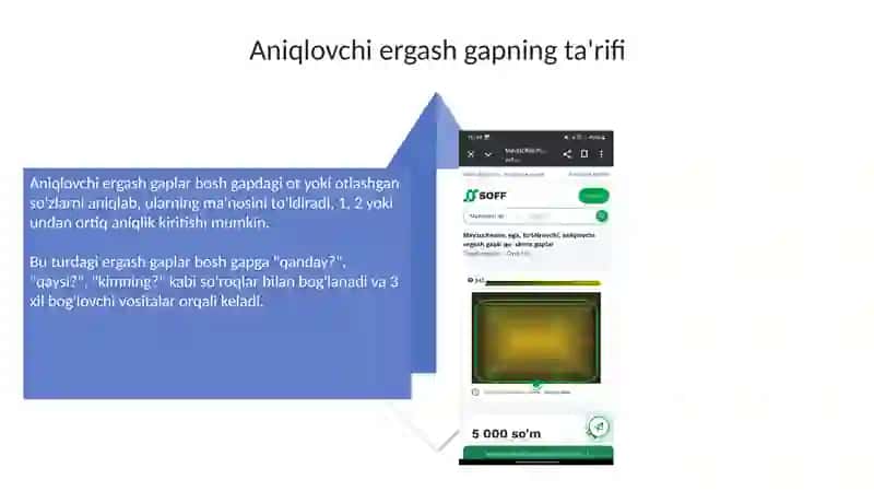 Aniqlovchi ergash gaplar 4