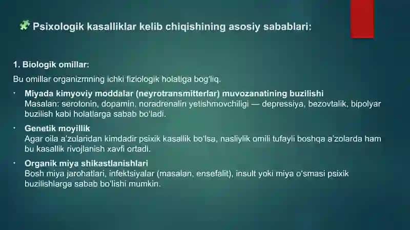 psixologiya: psixologik kasalliklar 4