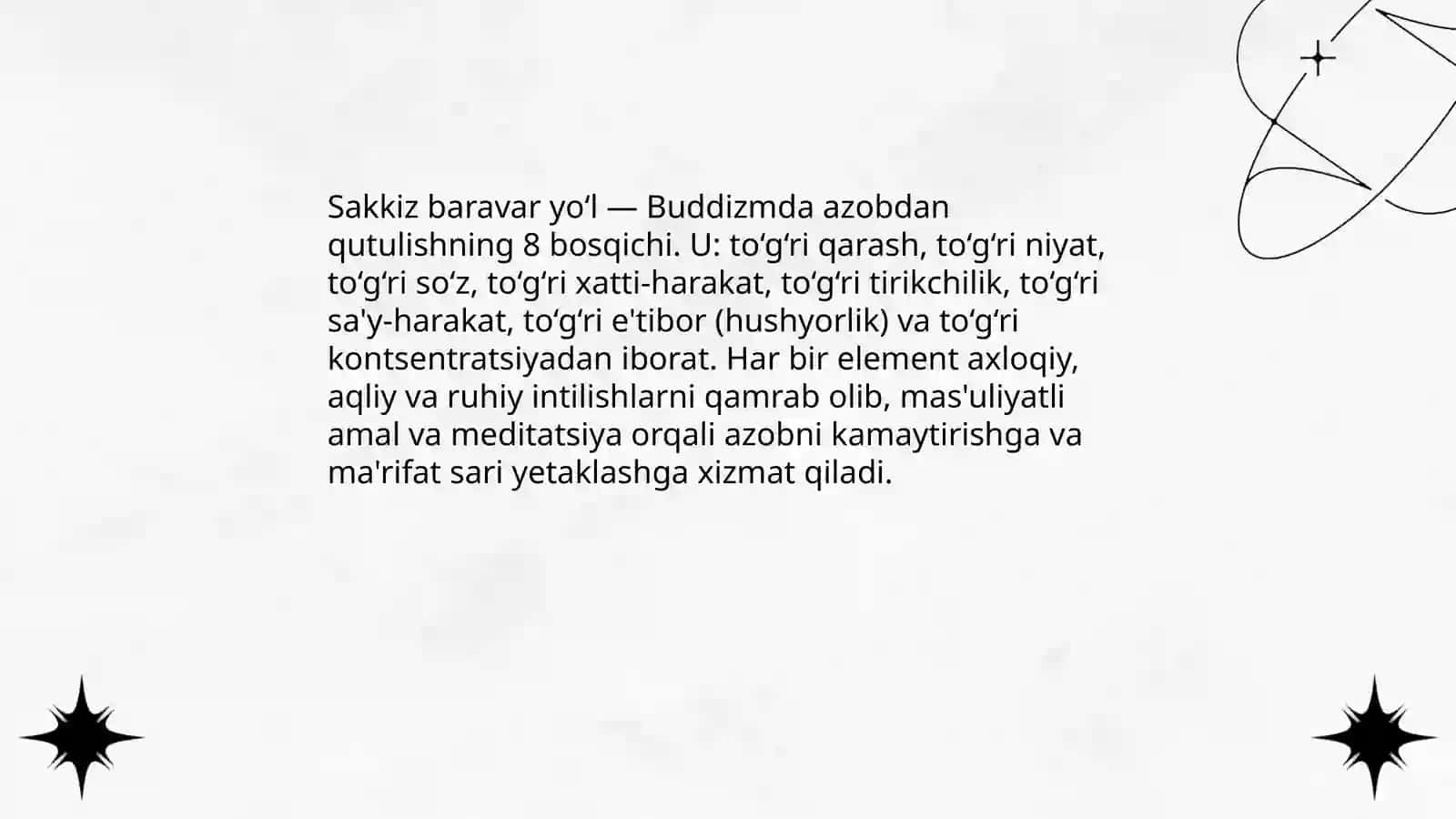 Buddaviylik dinining asosiy talimoti 4