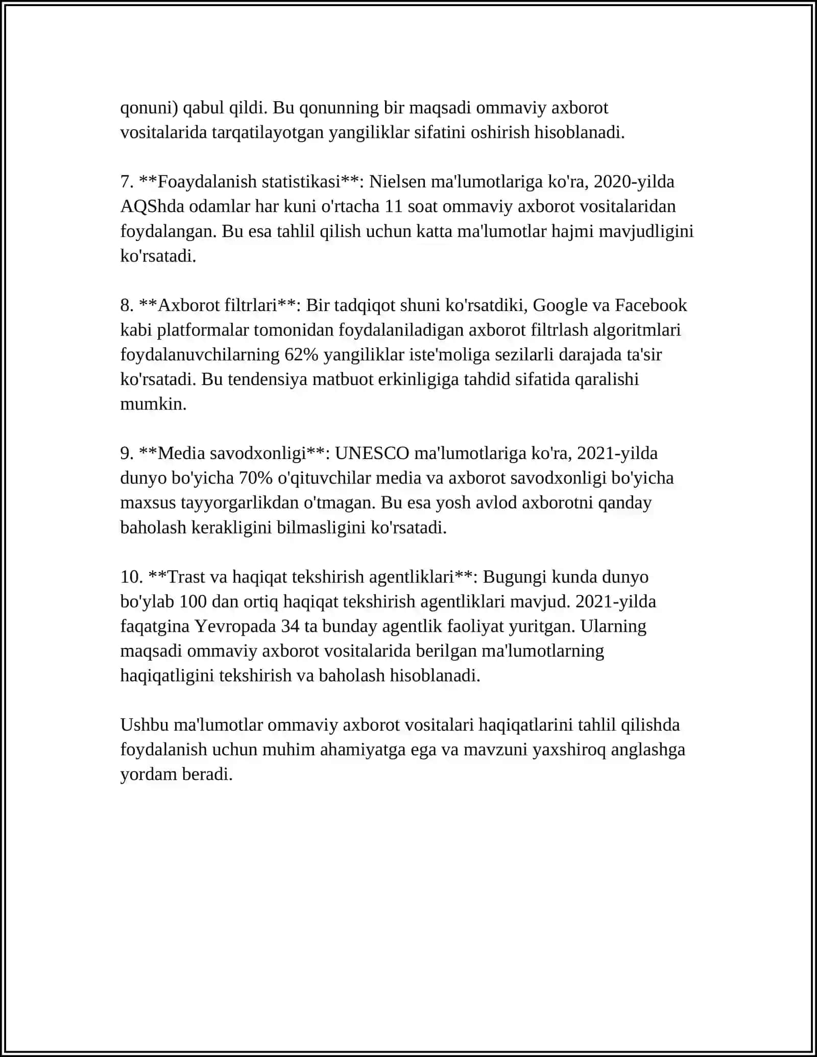 MEDIA SAVODXONLIKNI QANDAY OSHIRISH MUMKIN 4