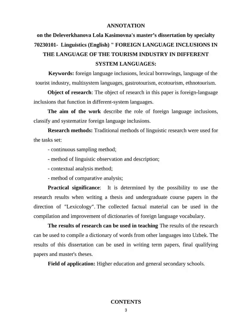 FOREIGN LANGUAGE INCLUSIONS IN TOURIST INDUSTRY IN DIFFERENT SYSTEM LANGUAGES 4