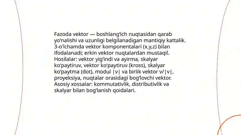 Fazoda analitik geometriya elementlari 4