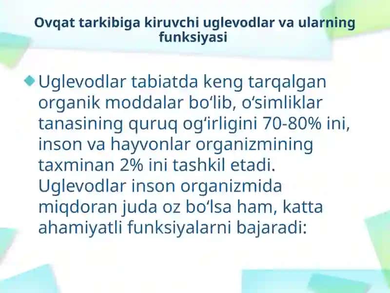 Karbonsuvlar almashtirish va patofiziologiya 4