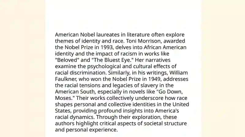 NOBEL PRIZE WINNERS IN AMERICAN LITERATURE. 4