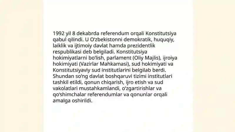 O'zbekistonning o'ziga xos istiqlol va taraqqiyot yo'li 4