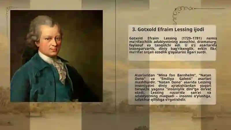 XVIII asr Yevropa ma’rifatchilik adabiyoti 4
