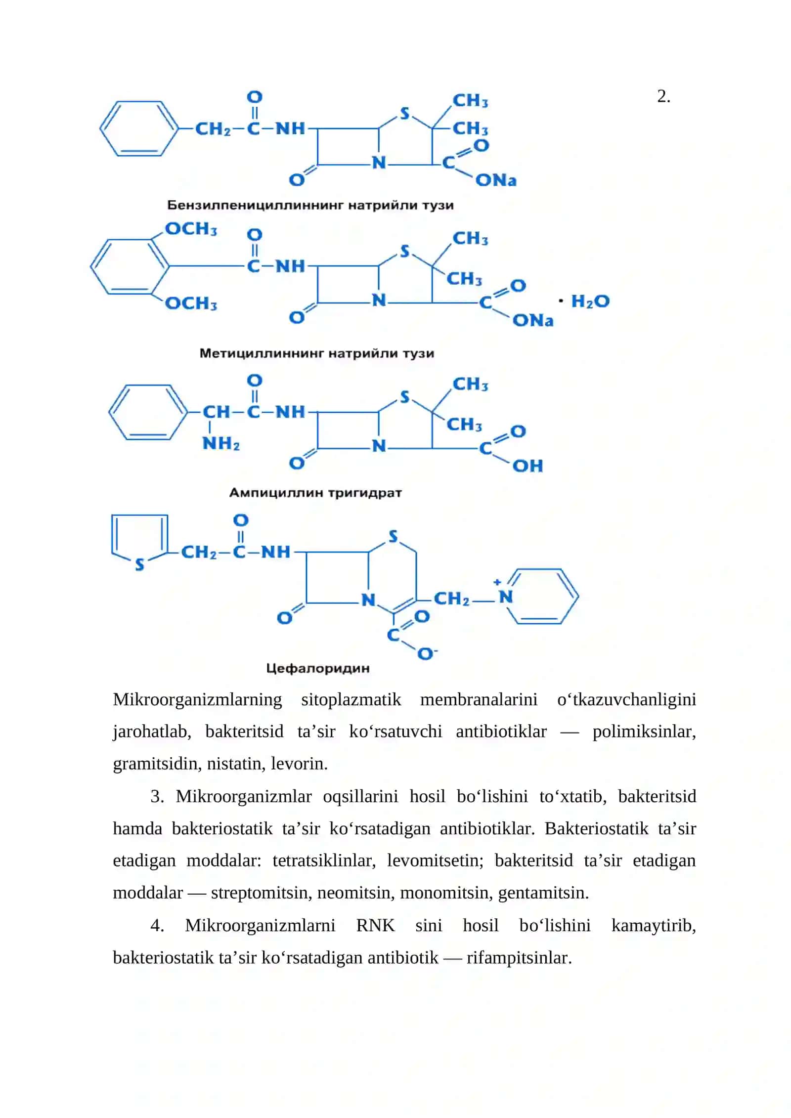 Antibiotiklar haqida umumiy ma`lumotlar 4