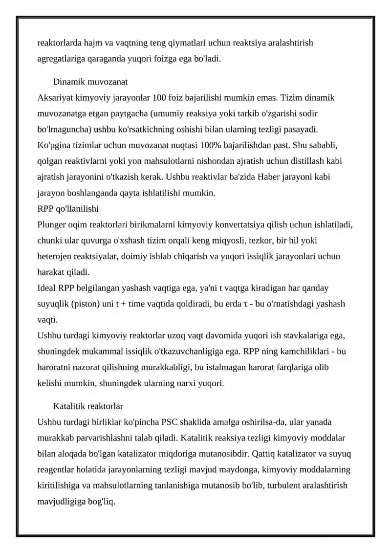Kimyoviy reaktorlar 4