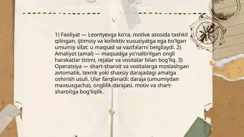 Leontevning faoliyat nazariyasi 4