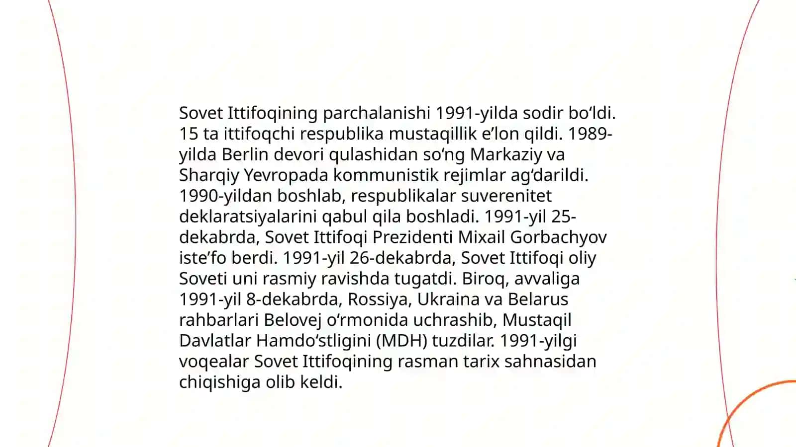Markaziy Osiyo davlatlari mustaqillika erishishi 4