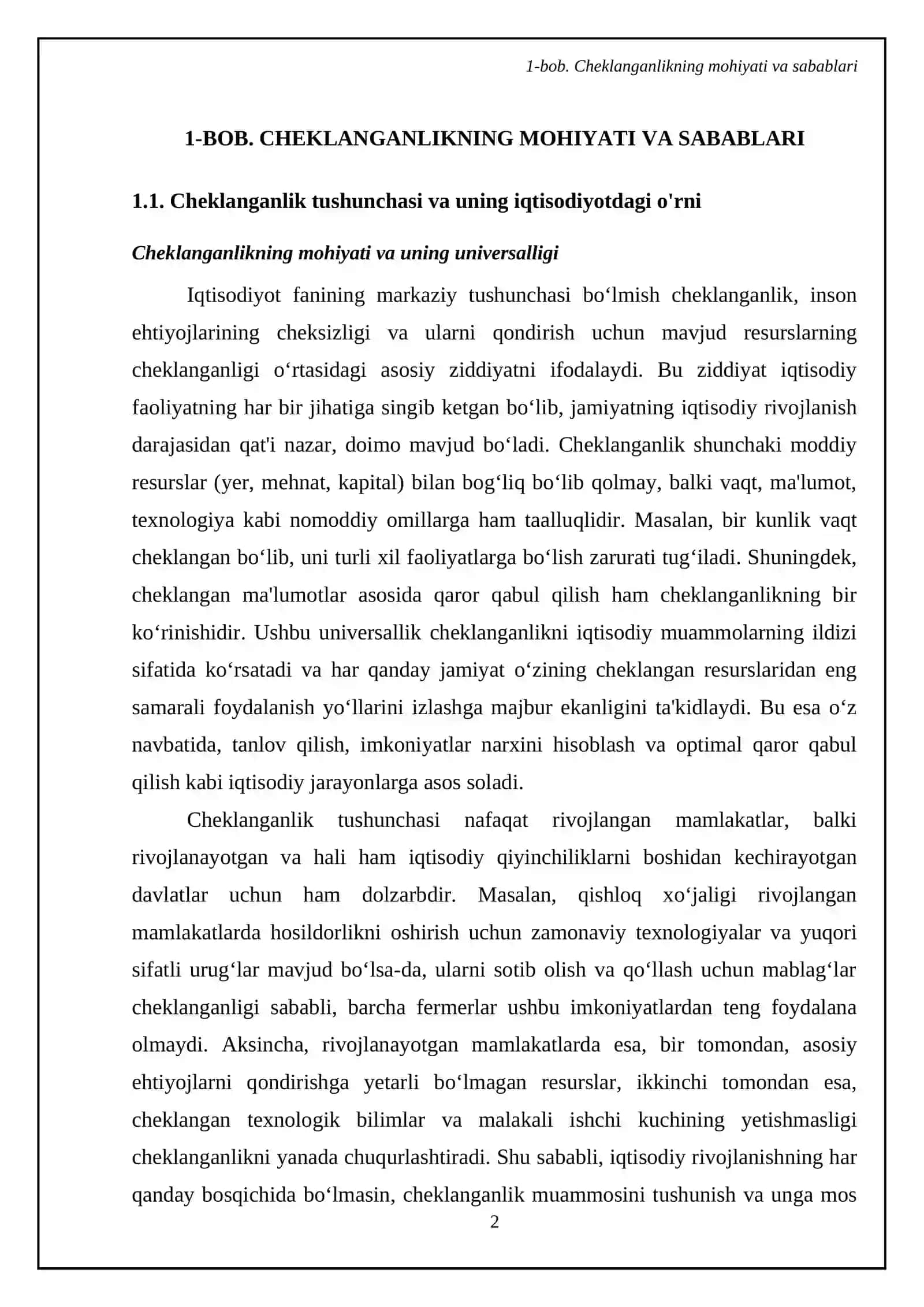 Cheklanganlik muammosi 4