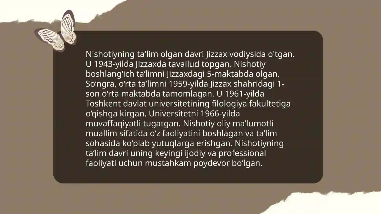 Nishotiy hayoti va ijodi 4
