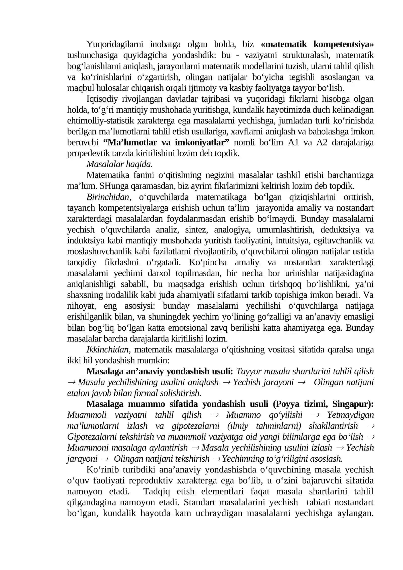 Boshlang`ich sinflarda matematika o`qitish umumiy metodikasi 4