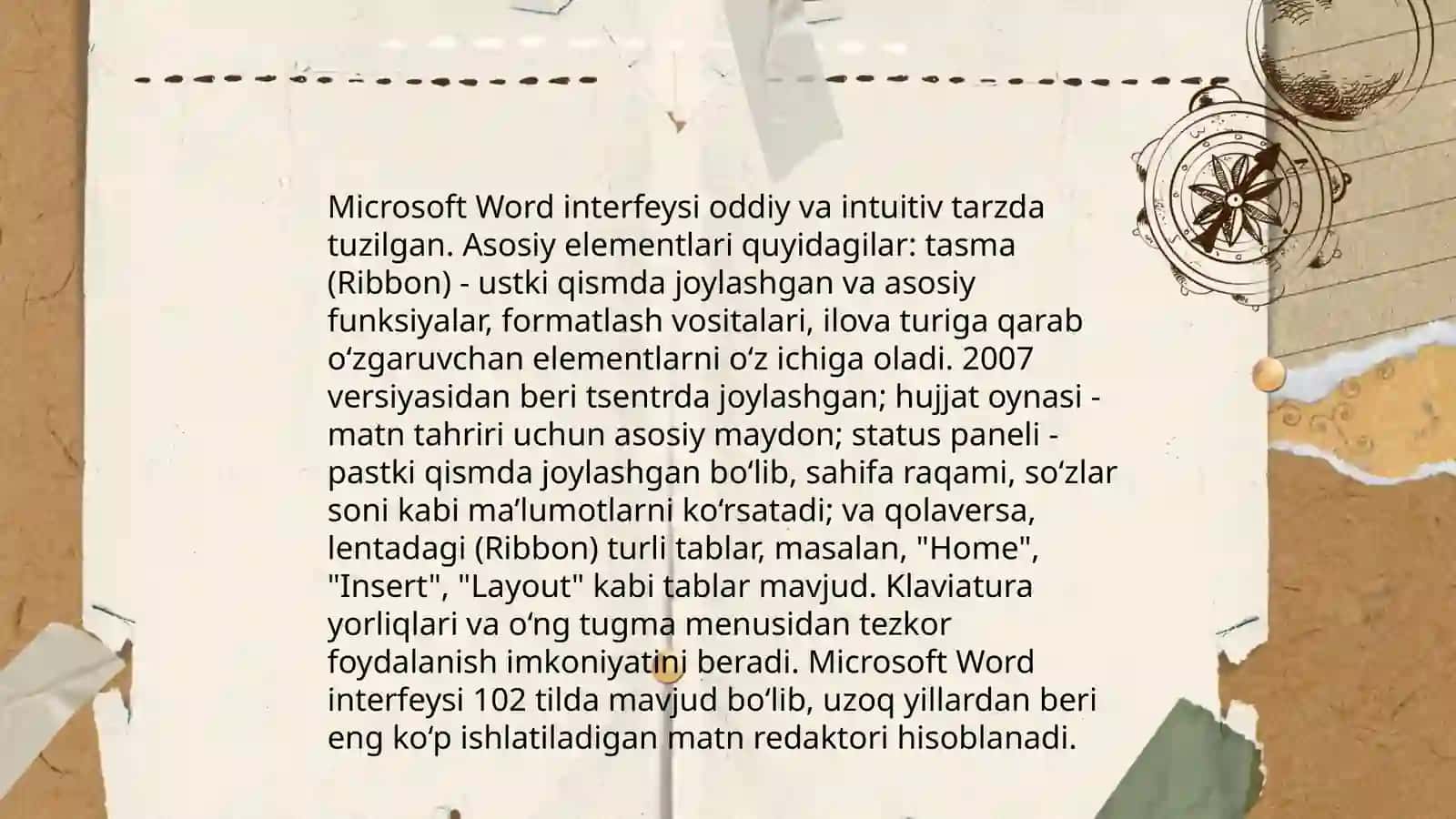 MICROSOFT WORD ILOVASIDA sohada foydalanish 4