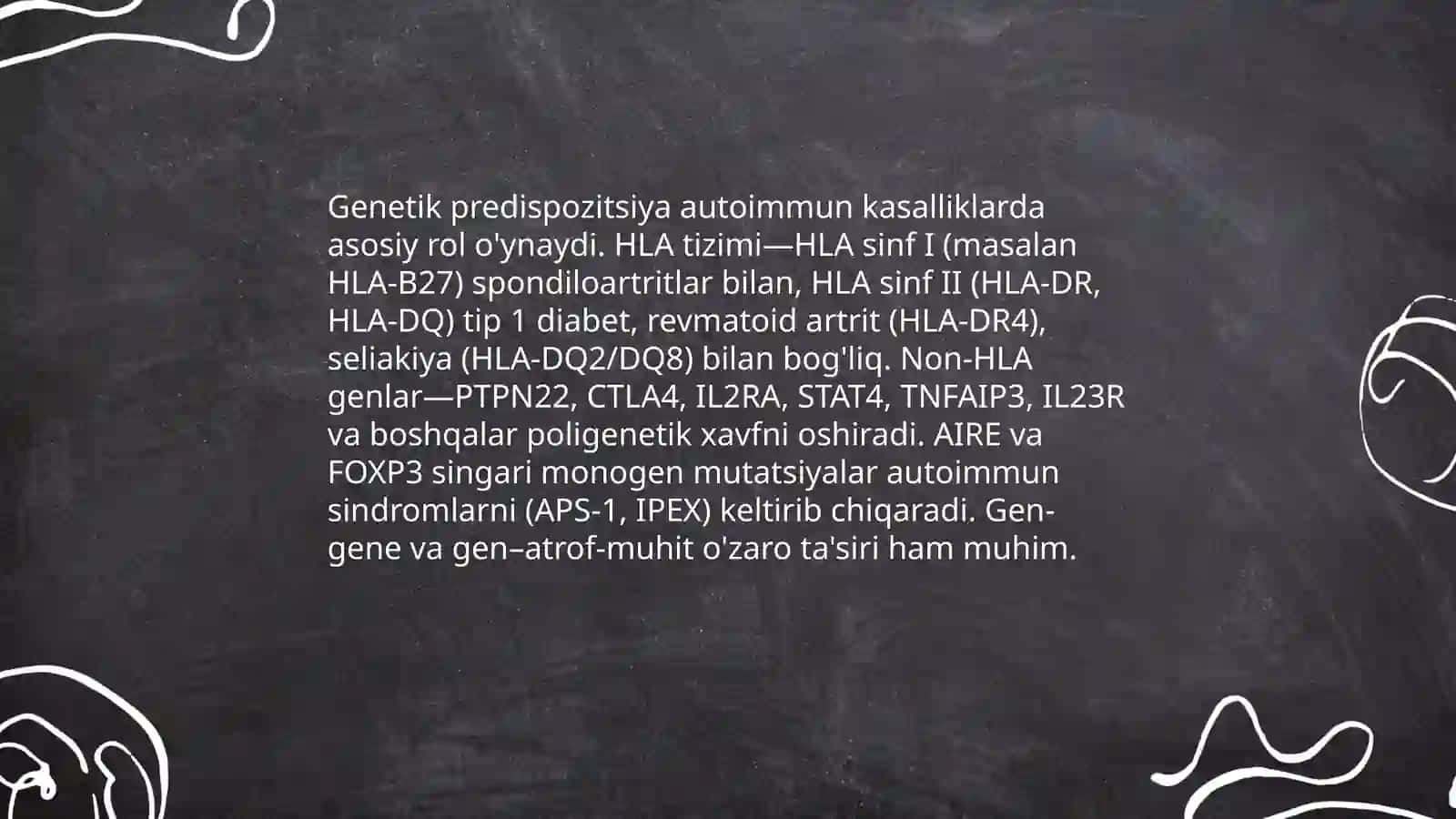 Autoimmun kasaliklari kelib chiqishi sabablari patofiziologik mehanizmlari, patogenezi, etiologiyasi klinik formalari 4