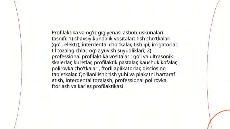 Stomatologik asbob-uskunalar: tasnifi va maqsadi 4