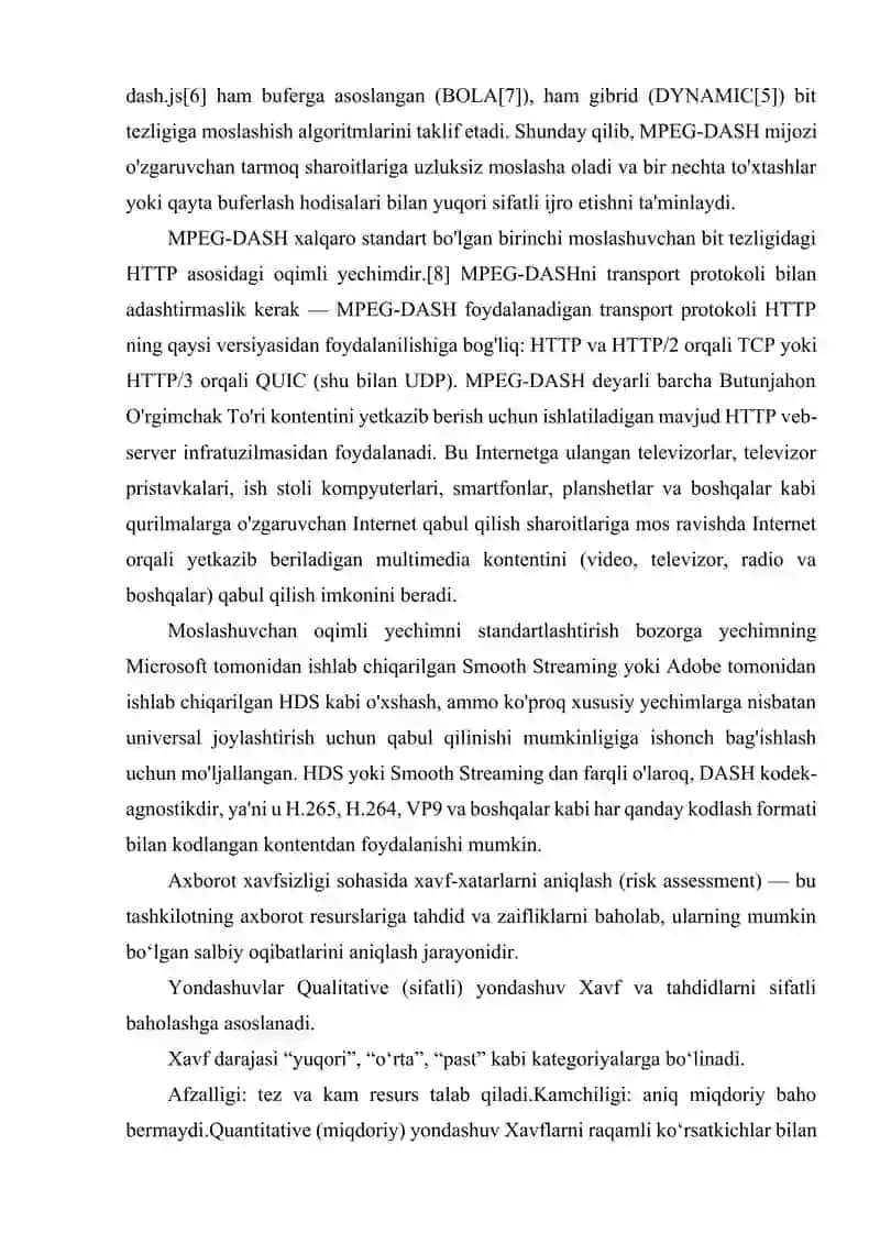 YOUTUBE, NETFLIX KABI PLATFORMALARDA ADAPTIV OQIM UZATISH (DASH,HLS) 4