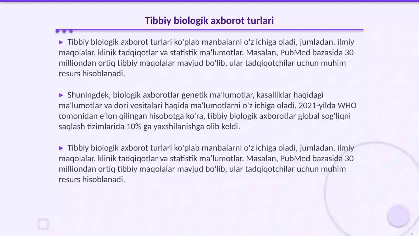 Tibbiyot va global tarmoq 4