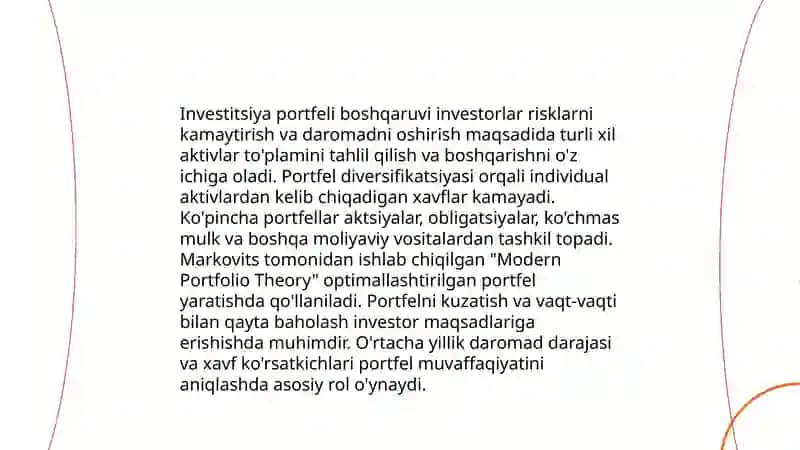 Investitsiyalrni boshqarish 4