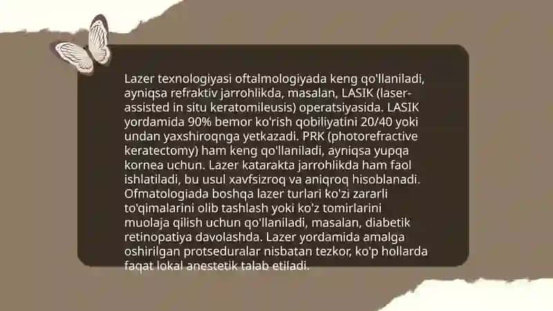 Lazer nurining tibbiyotda qullanilishi 4