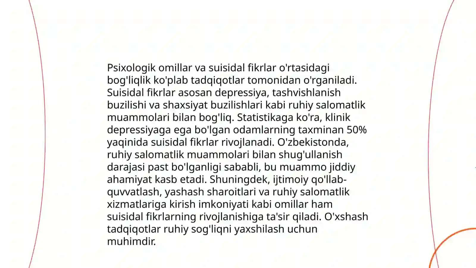 Suisidial hulq atvor va uning psixalogiasi 4