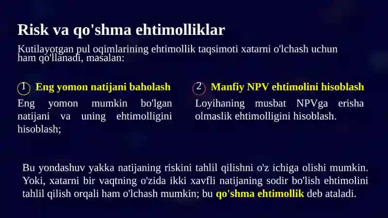 Risk va Noaniqlik Tushunchalari 4