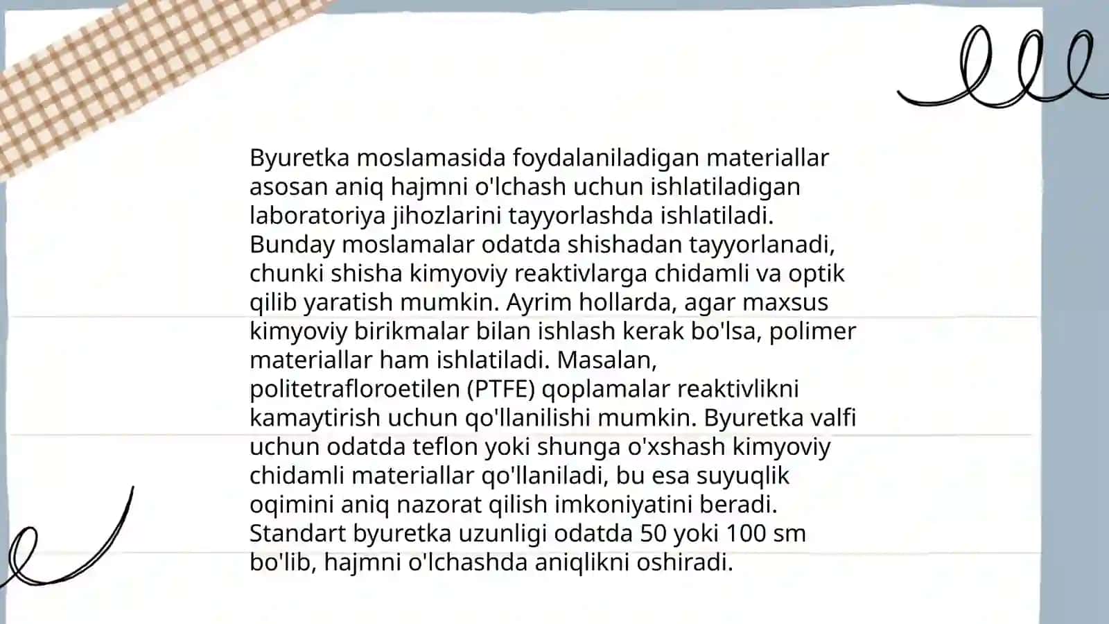 Byuretka moslamasi 4