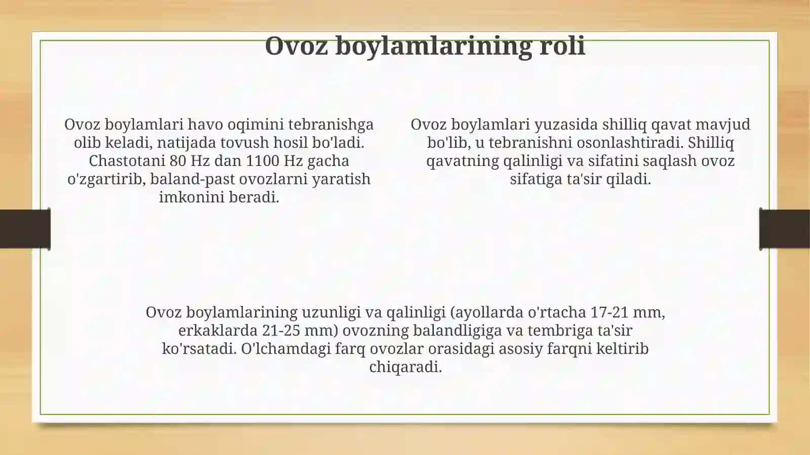 Ovoz paydo bo'lish mexanizmi 4