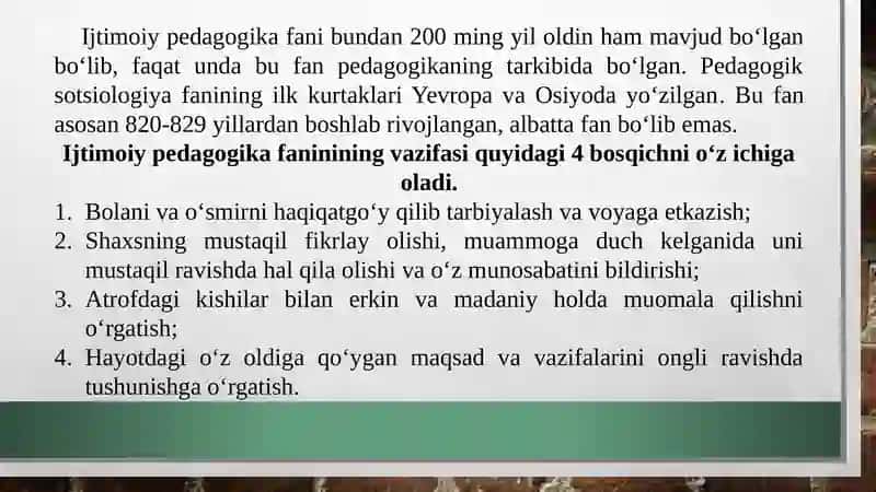 Ijtimoiy Pedagogika fanidan 4