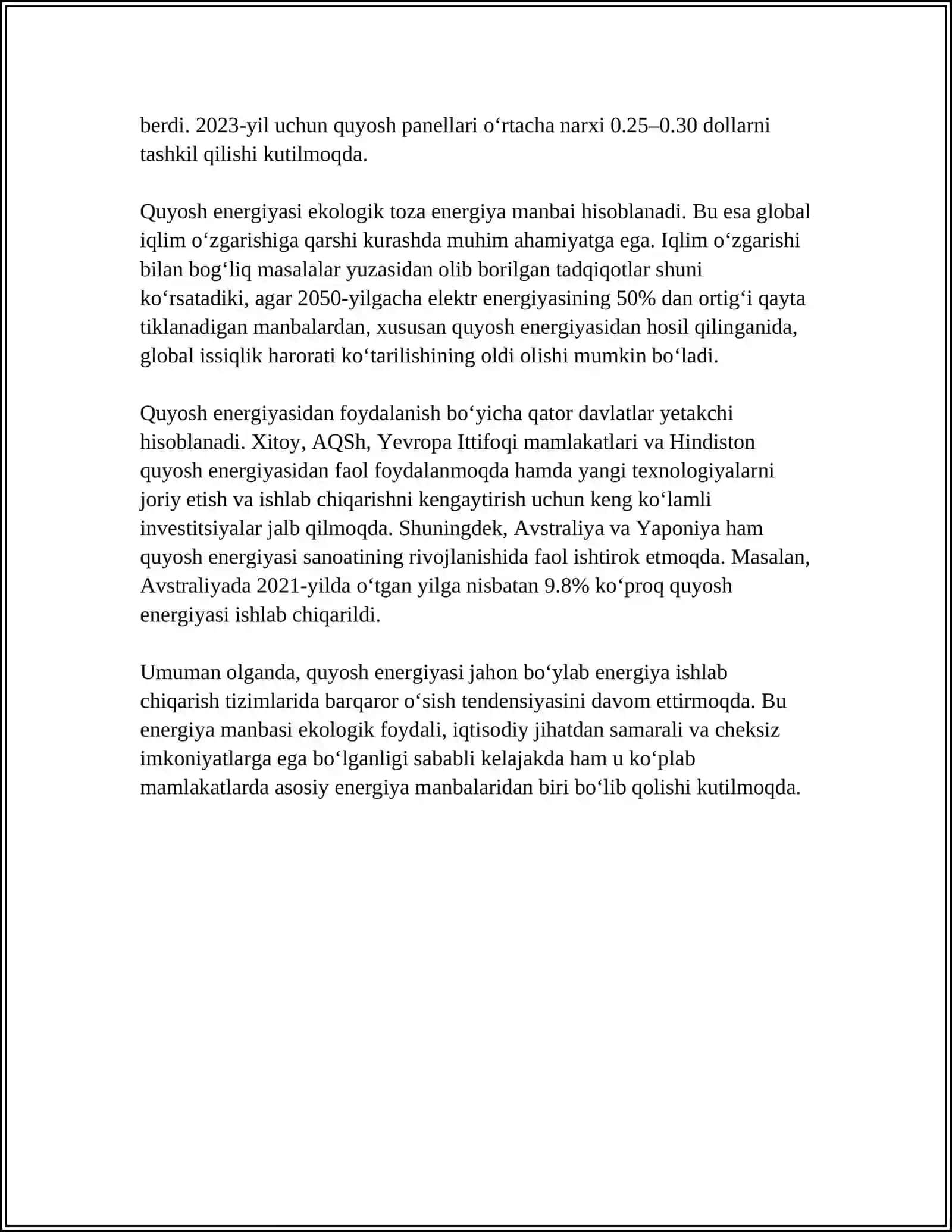 Quyosh energiyasi 4