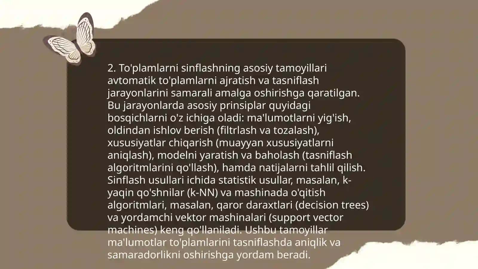 To'plamlarni sinflarga ajratish 4