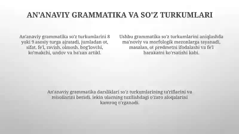 Soʻz turkumlarini oʻrganish 4