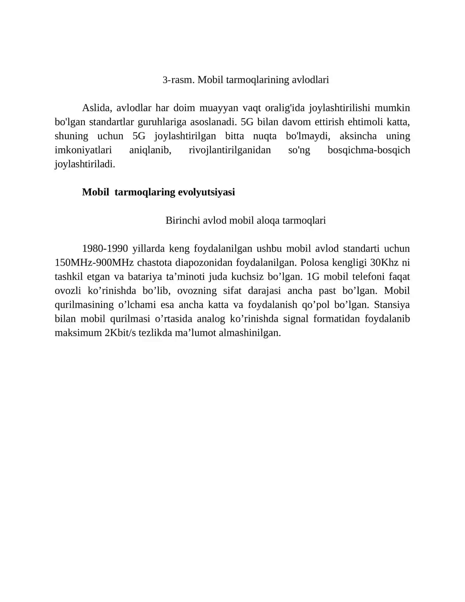 Mobil tarmoqlari.3G texnologiyasi 4