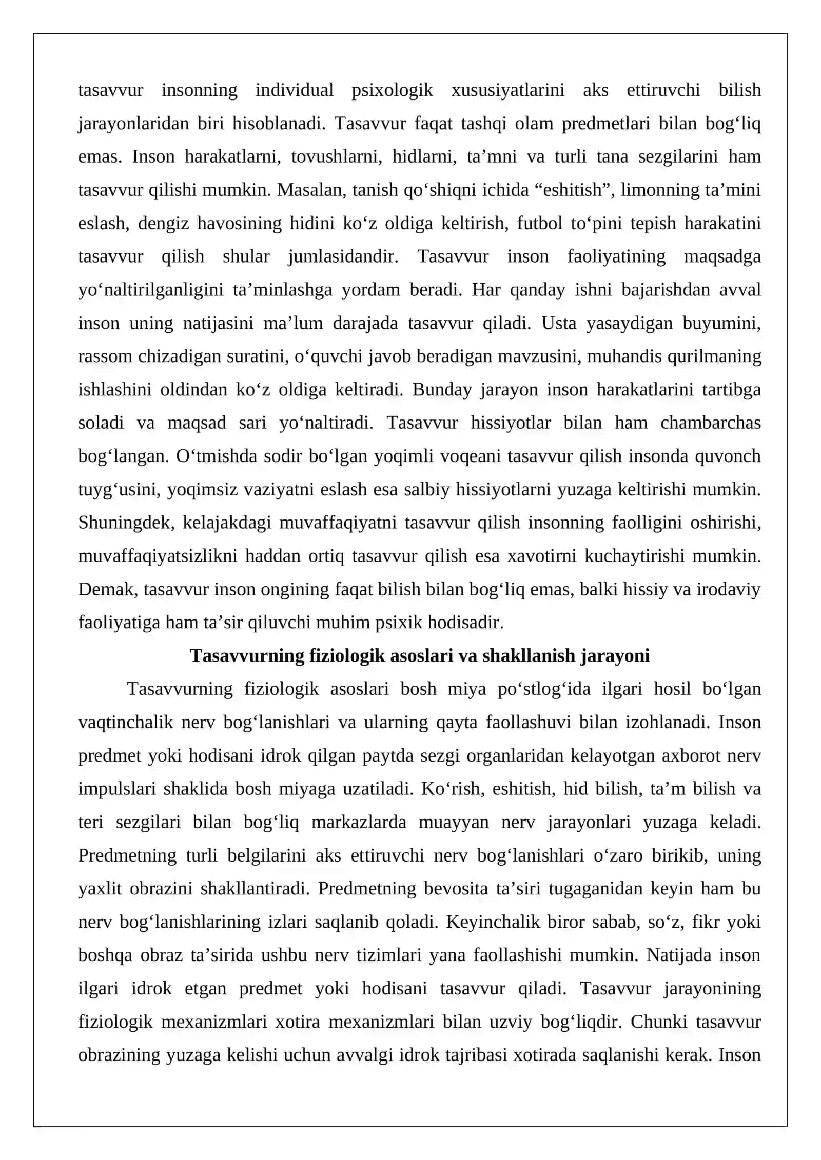 Tasavvur haqida tushuncha 4