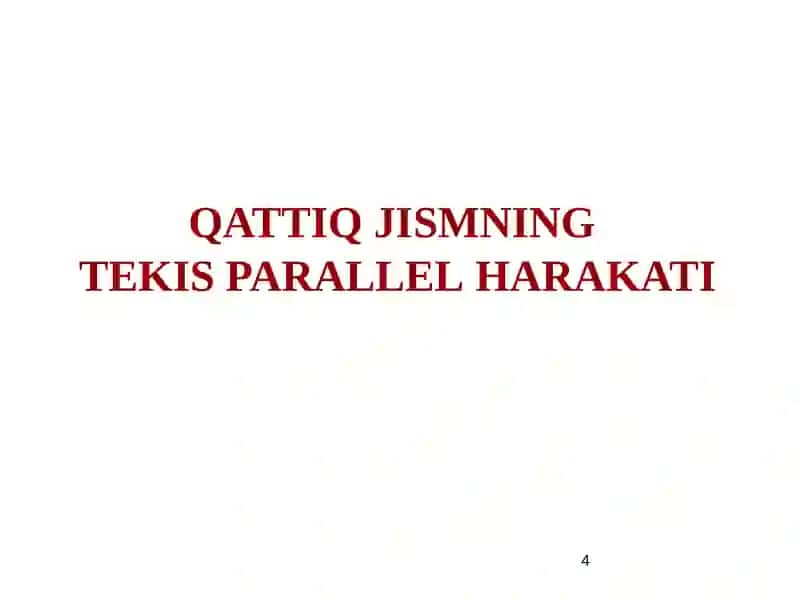 Qattiq jism kinematikasi 4