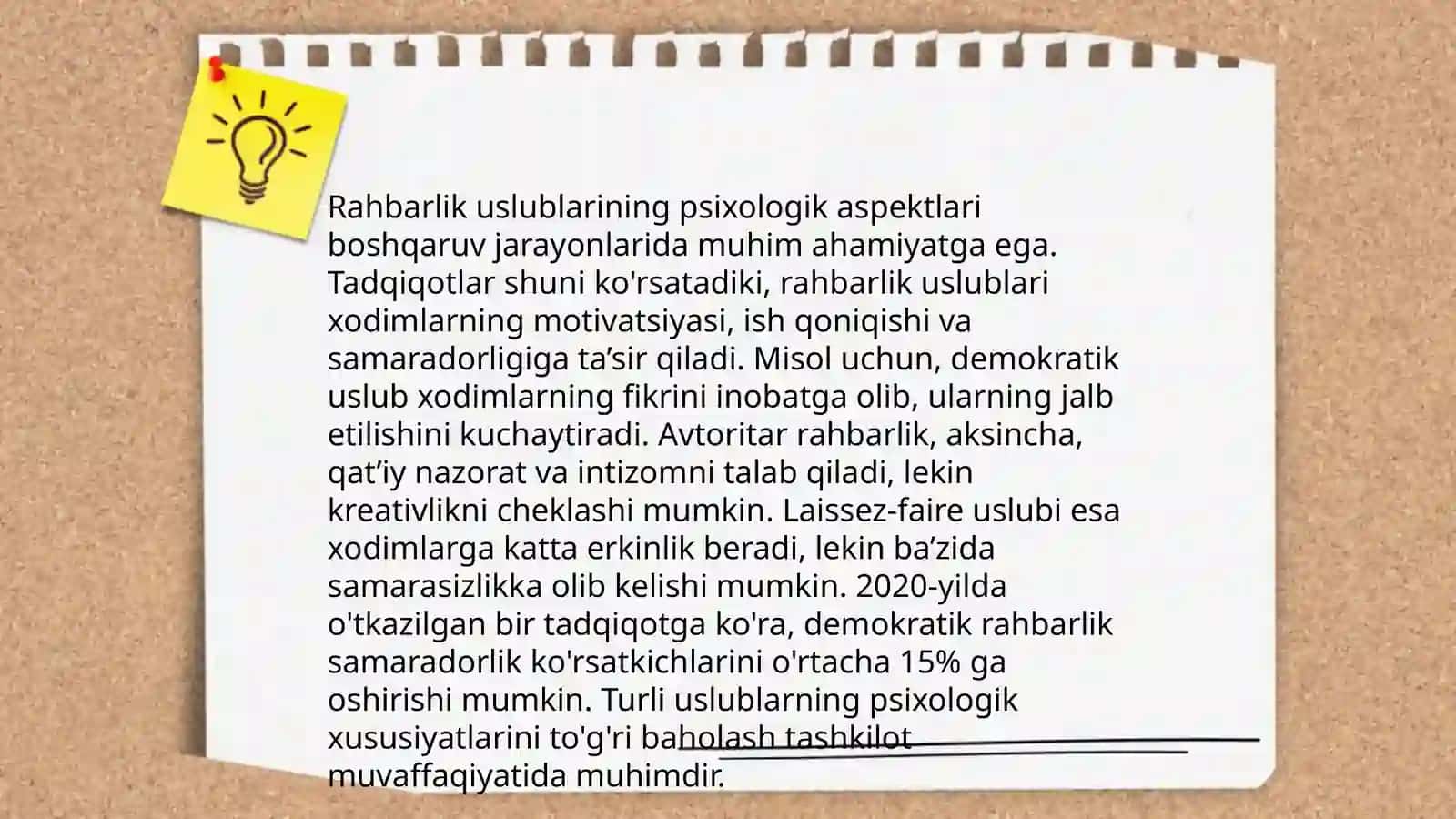 Psixologiyada boshqaruv uslublari 4