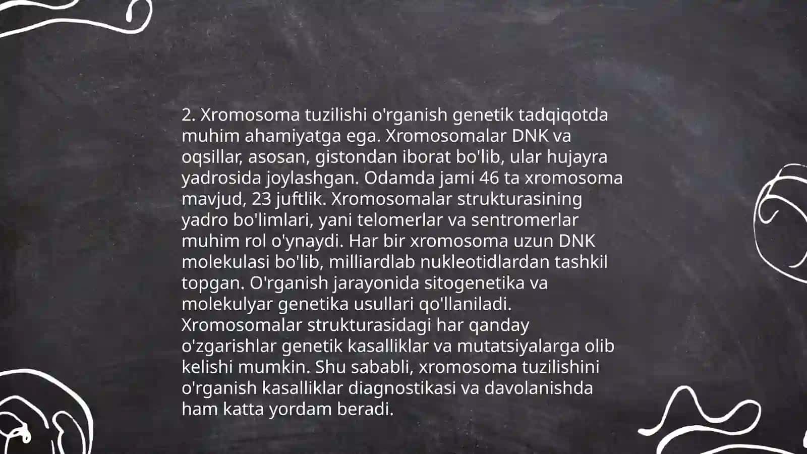 Odam genetikasini oʼrganish usullari Sitogenetik usul 4