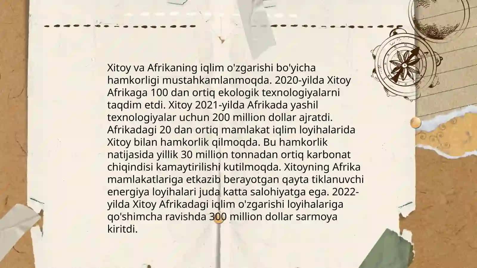 Xitoy-Afrika atrof-muhit bo'yicha hamkorligi 4