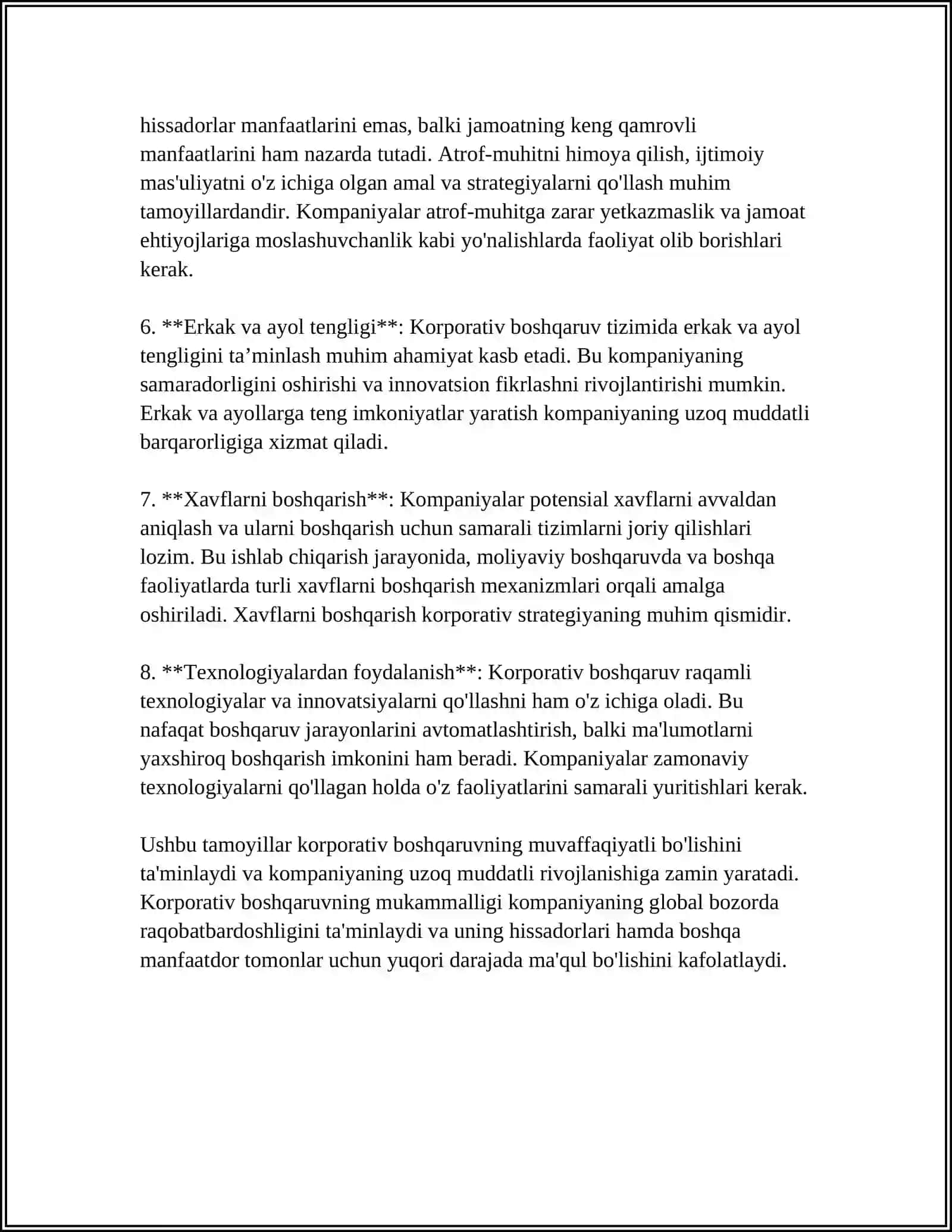 TIJORAT BANKLARIDA KORPORATIV BOSHQARUV 4