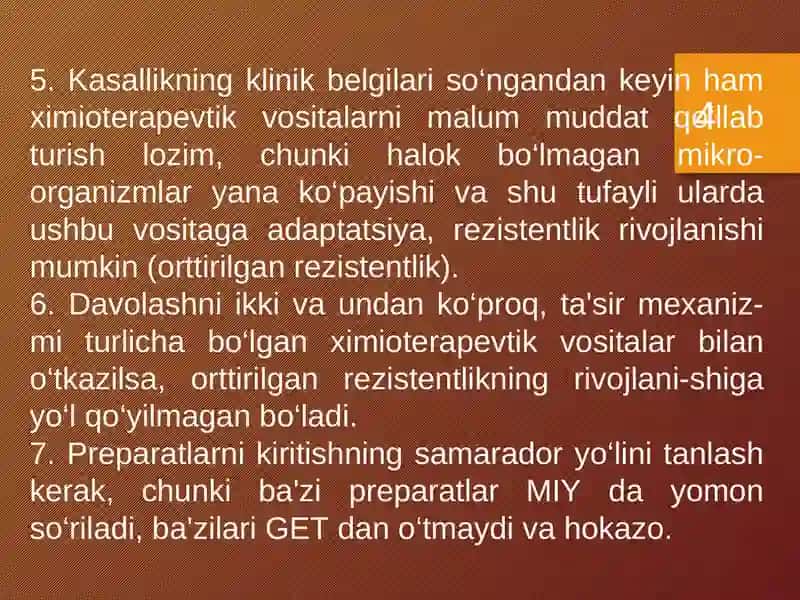 Antibakterial Kimyoterapevtik vositalar 4