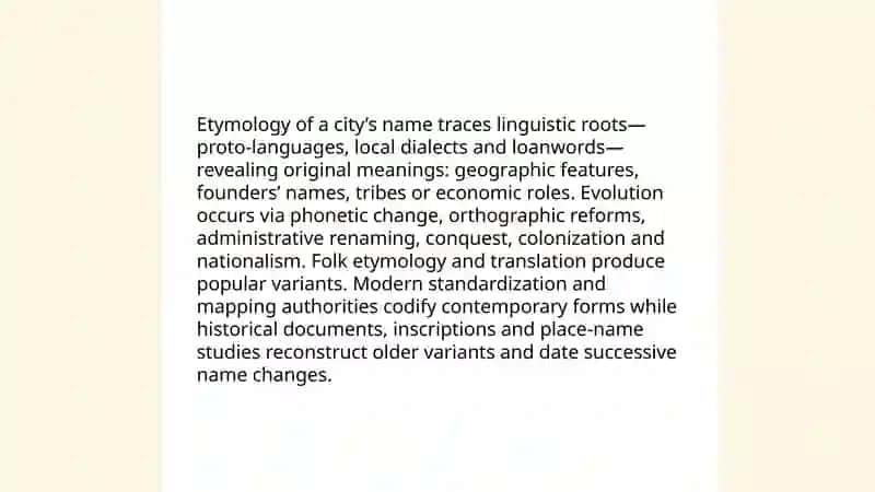 Popular cities. The history of a city. 4