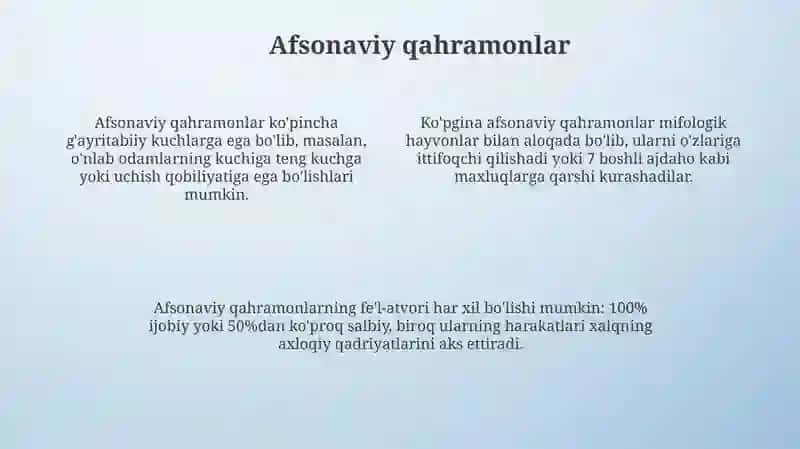 Xalq ertaklari turlari va ulardagi obraz 4