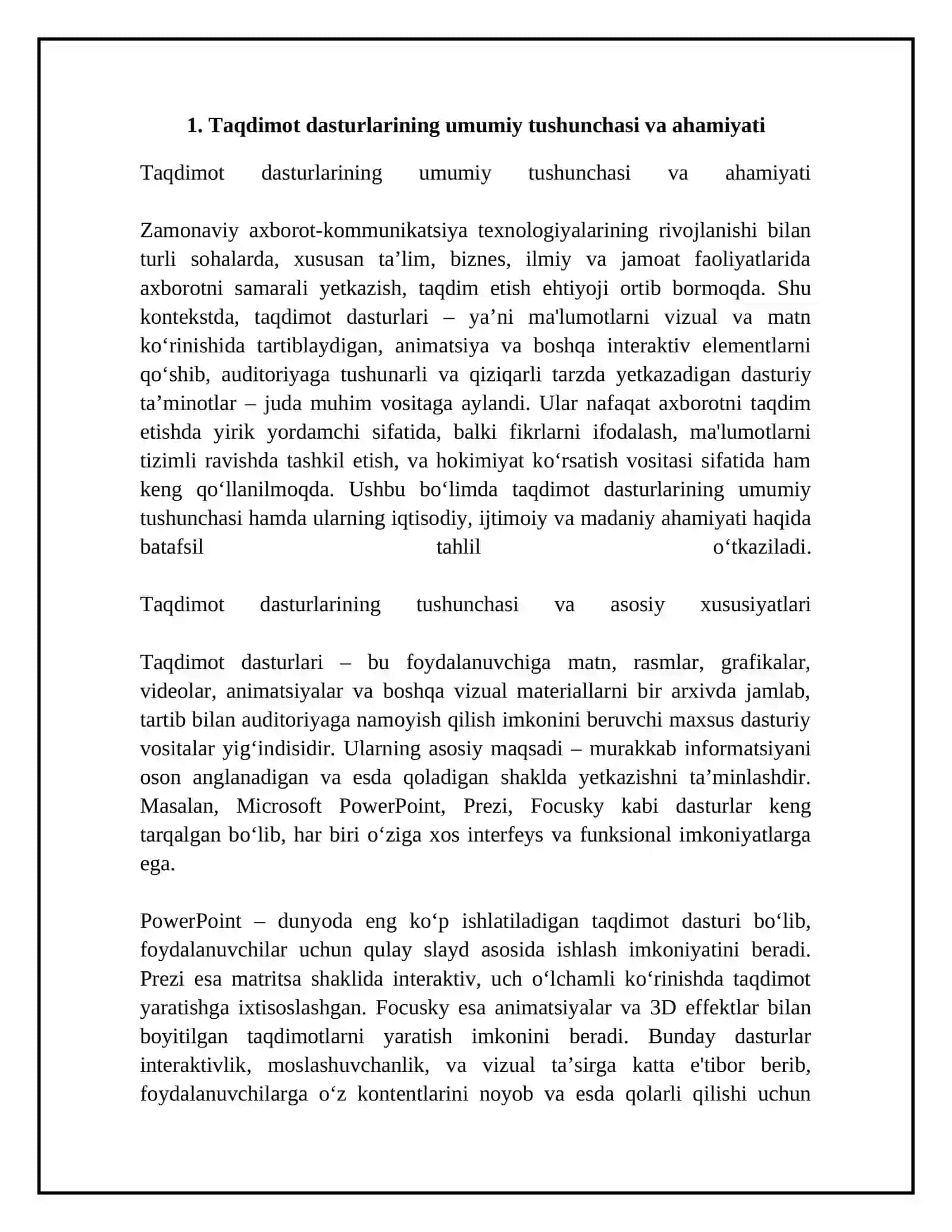 Taqdimot dasturlari (PowerPoint, Prezi, Focusky va boshqa dasturlar) 4