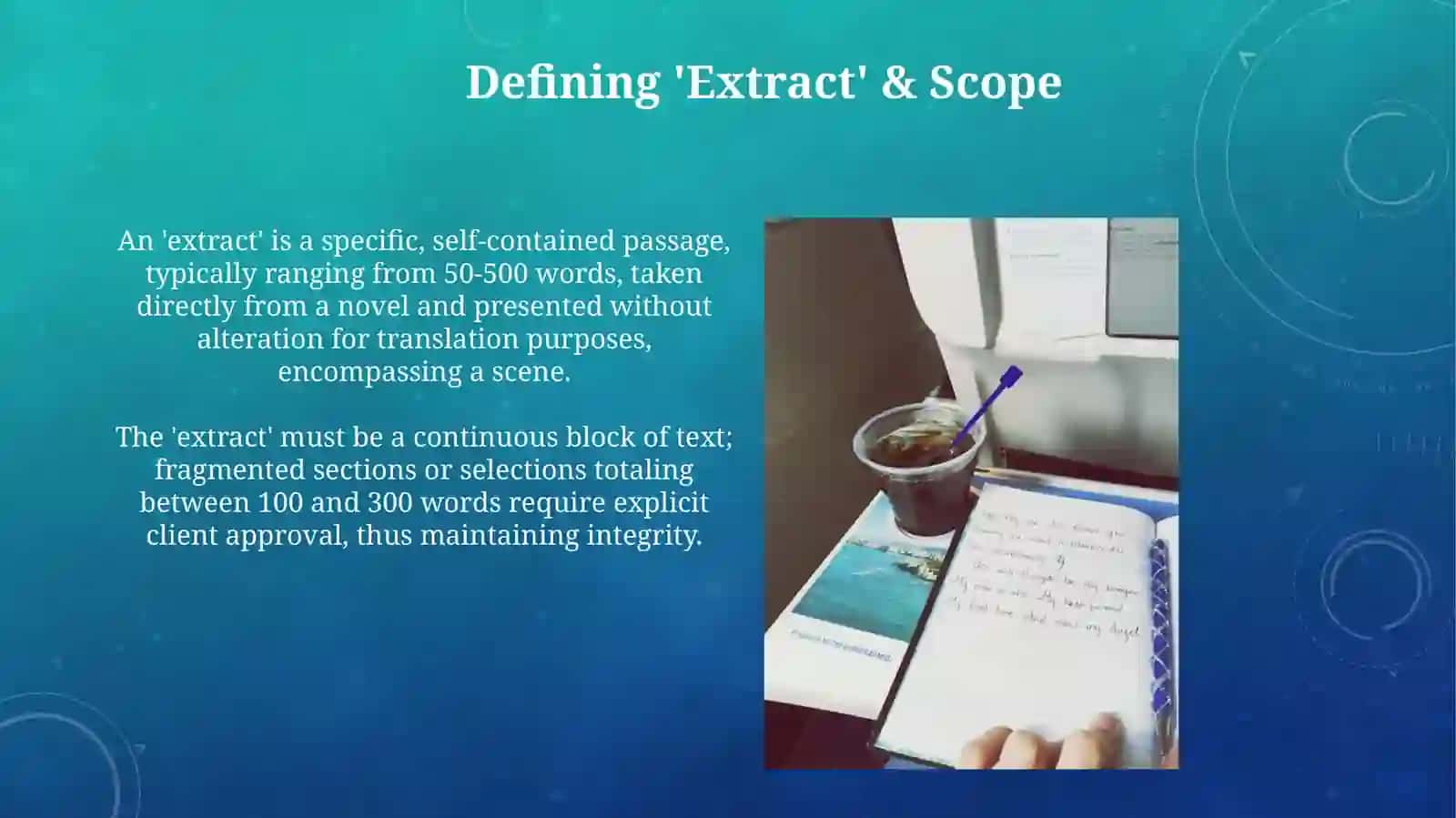 Critical review of extract from a novel 4