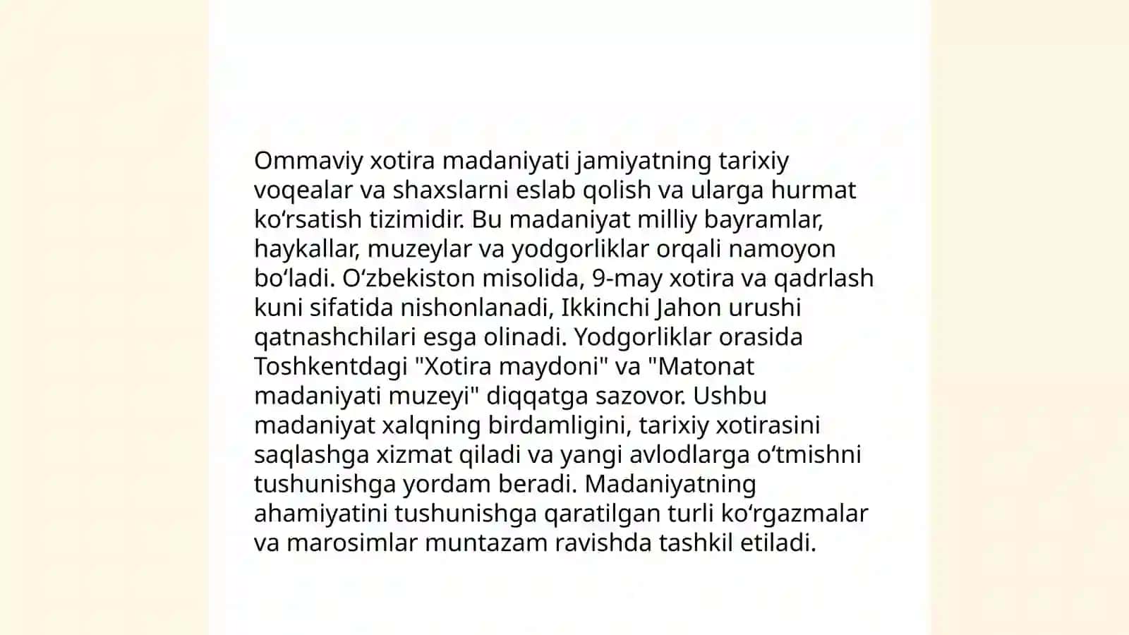 Xotira va unutilmas tarixiy hodisalar 4