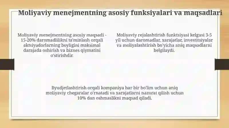 Moliyaviy menejmentning mohiyati va zarurligi 4