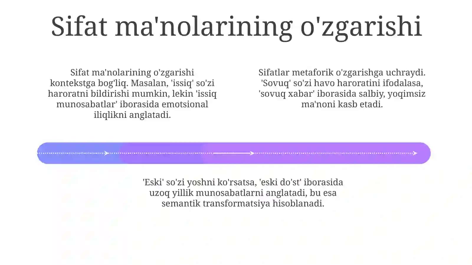 Sifatning maʼno turlari 4