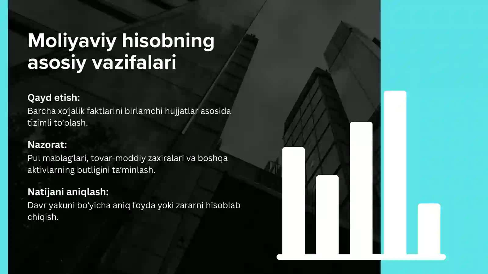 MOLIYAVIY HISOB VA HISOBOTLARNI MAQSADI VA VAZIFALARI,TUSHUNCHALARI 4